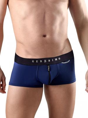 Geronimo 1766b1 Blue Zip Front Boxer, Underwear - Boxers, Fashion